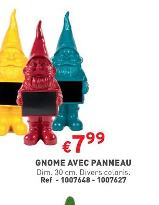 gnome avec panneau