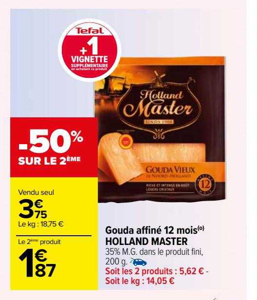 gouda affiné 12 mois holland master