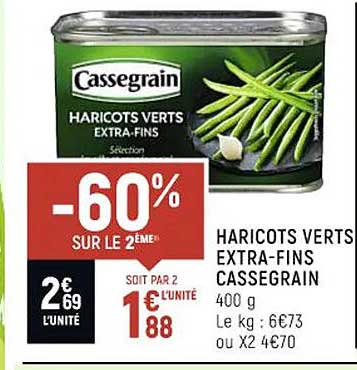 haricots verts extra-fins cassegrain