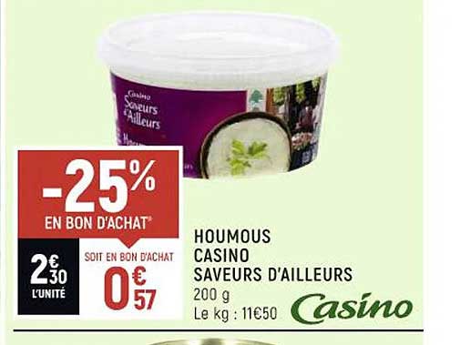 Houmous Casino Saveurs D'ailleurs
