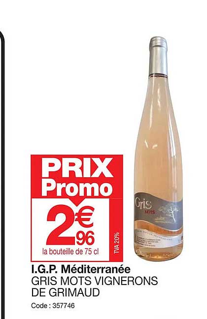 i.g.p. méditerranée gris mots vignerons de grimaud