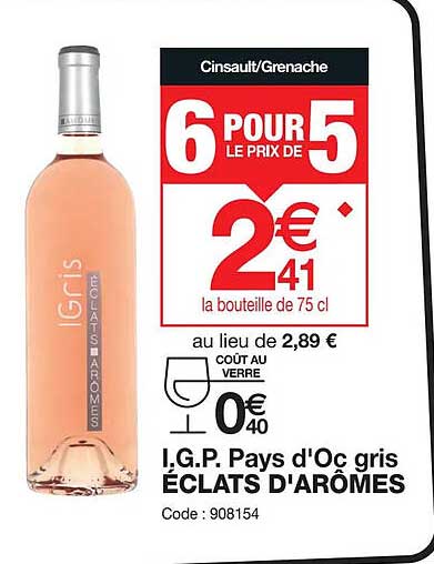 i.g.p. pays d'oc gris éclats d'arômes