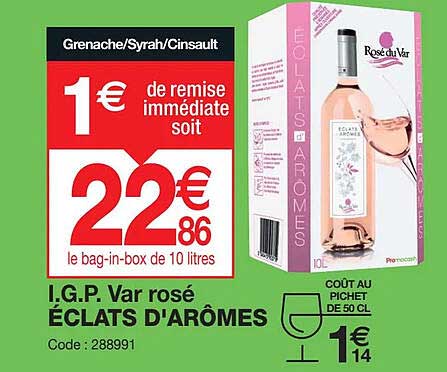 i.g.p. var rosé éclats d'arômes