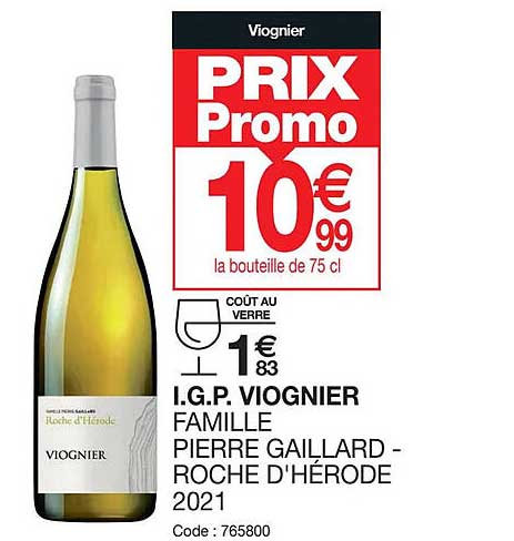 i.g.p. viognier famille pierre gaillard - roche d'hérode 2021