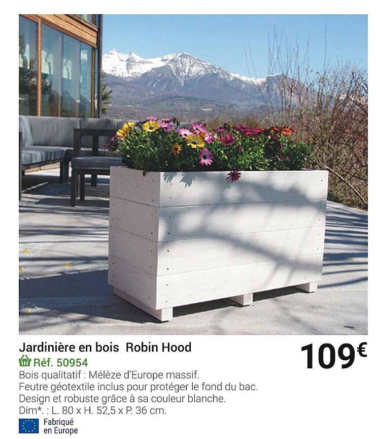 jardinière en bois robin hood