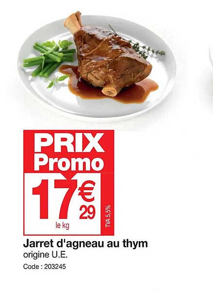 jarret d'agneau au thym