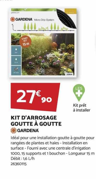kit d'arrosage goutte à goutte gardena