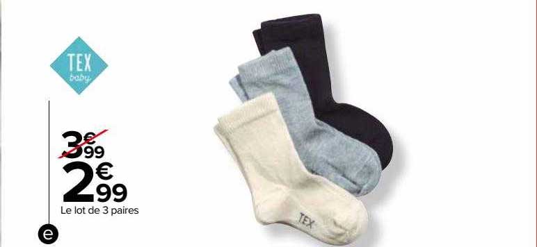 Le Lot De 3 Paires Tex Baby