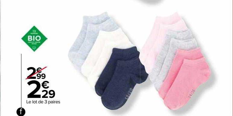 Le Lot De 3 Paires Tex Bio