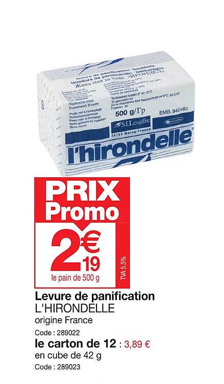 Levure De Panification L'hirondelle