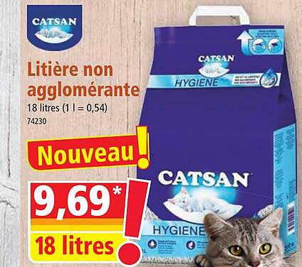 litière non agglomérante catsan