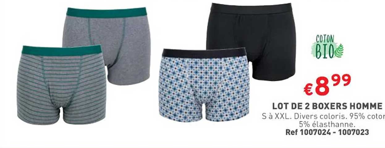 Lot De 2 Boxers Homme