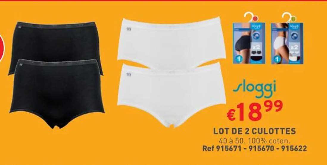 Lot De 2 Culottes Sloggi