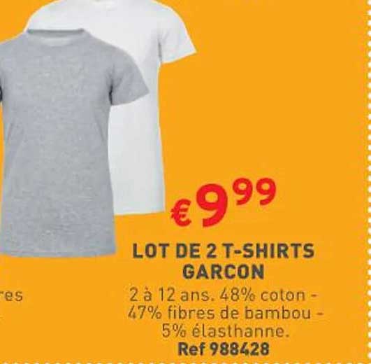 lot de 2 t-shirts garçon