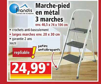 Marche-pied En Métal 3 Marches Frandis
