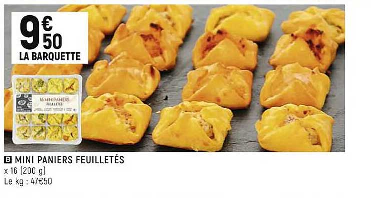 mini paniers feuilletés