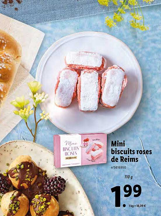 mini biscuits roses de reims