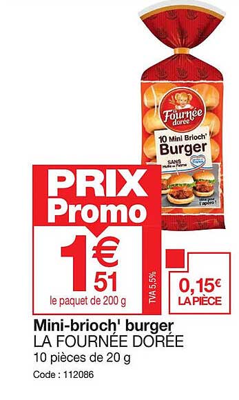 mini-brioch' burger la fournée dorée