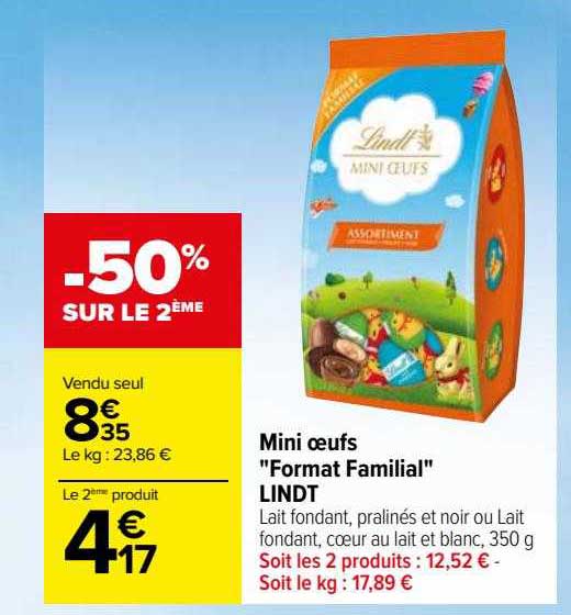 mini œufs "format familial" lindt