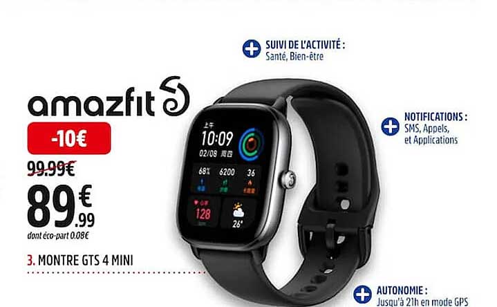 montre gts 4 mini amazfit