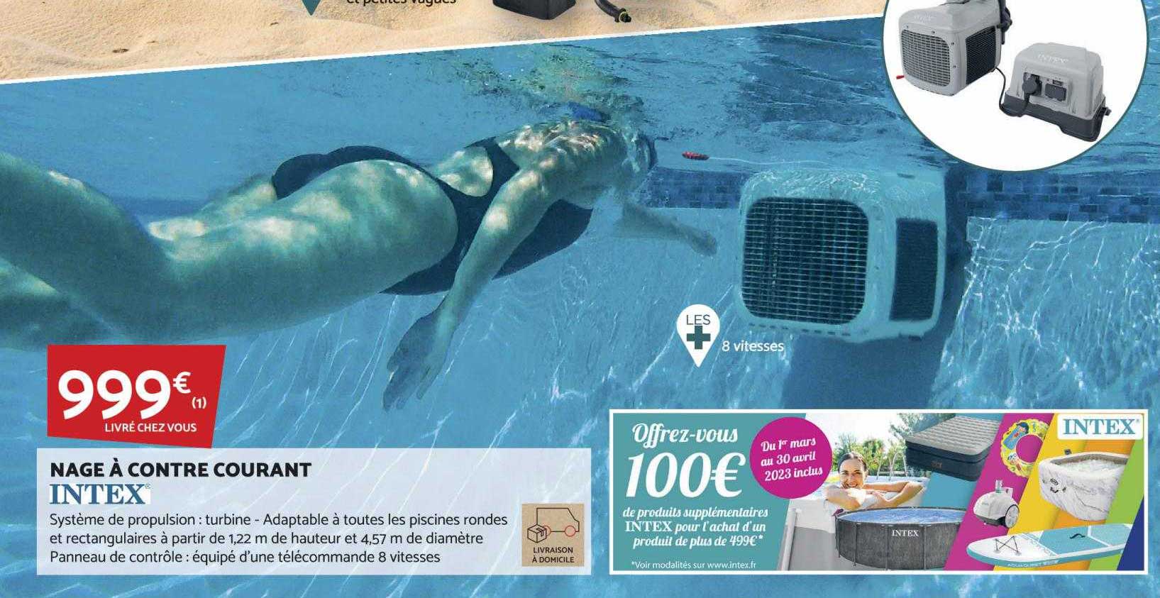 nage à contre courant intex