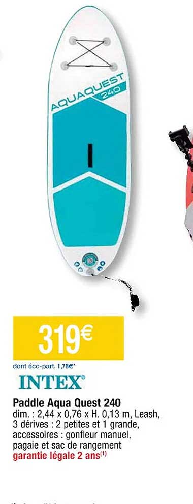 paddle aqua quest 240 intex