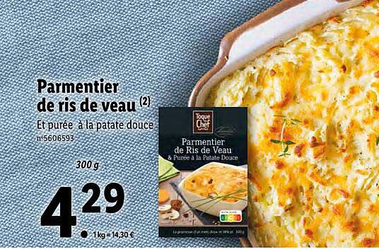 parmentier de ris de veau toque du chef