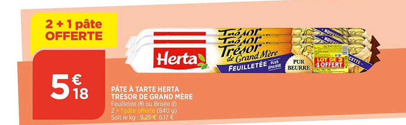 pâte à tarte herta trésor de grand mère