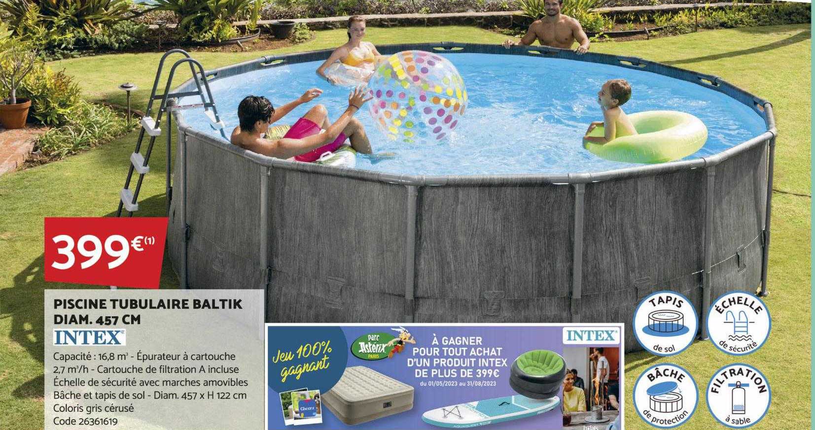 piscine tubulaire baltik diam. 457 cm intex