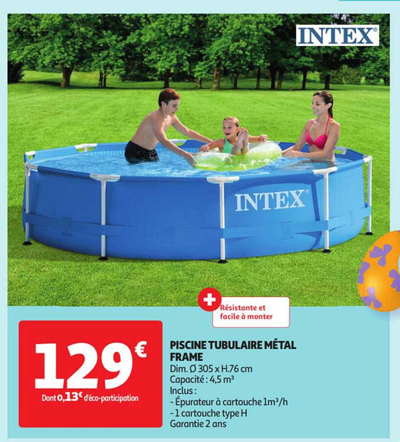 piscine tubulaire métal frame intex