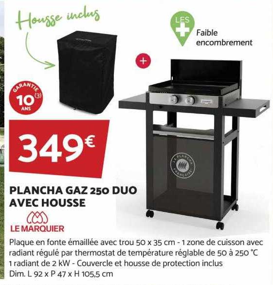 Plancha Gaz 250 Duo Avec Housse