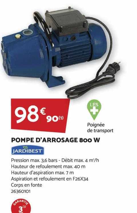 pompe d'arrosage 800w jardibest