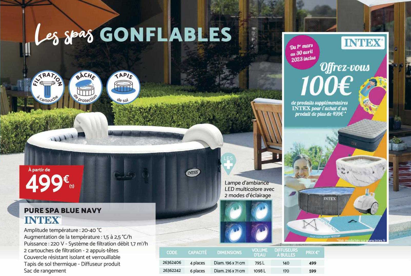 Pure Spa Blue Navy Intex