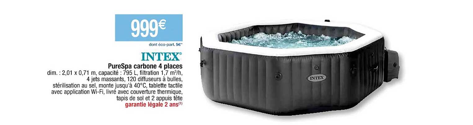 purespa carbone 4 places intex
