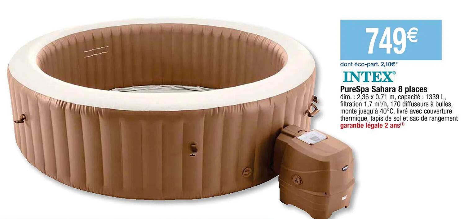 purespa sahara 8 places intex