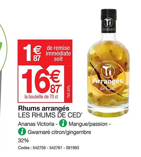 rhums arrangés les rhums de ced'