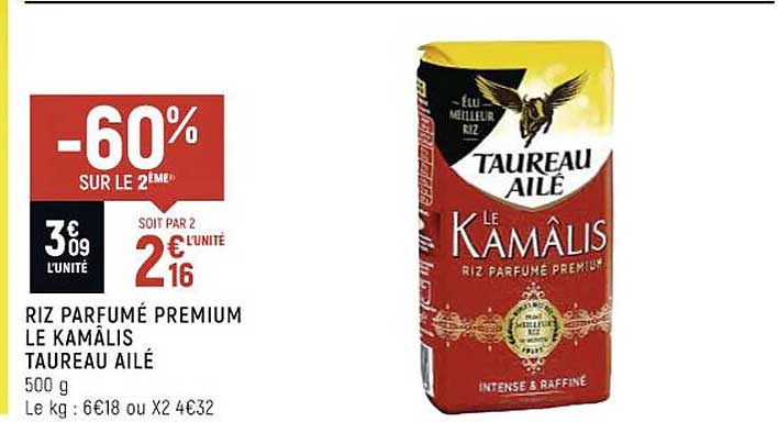 riz parfumé premium le kamâlis taureau ailé