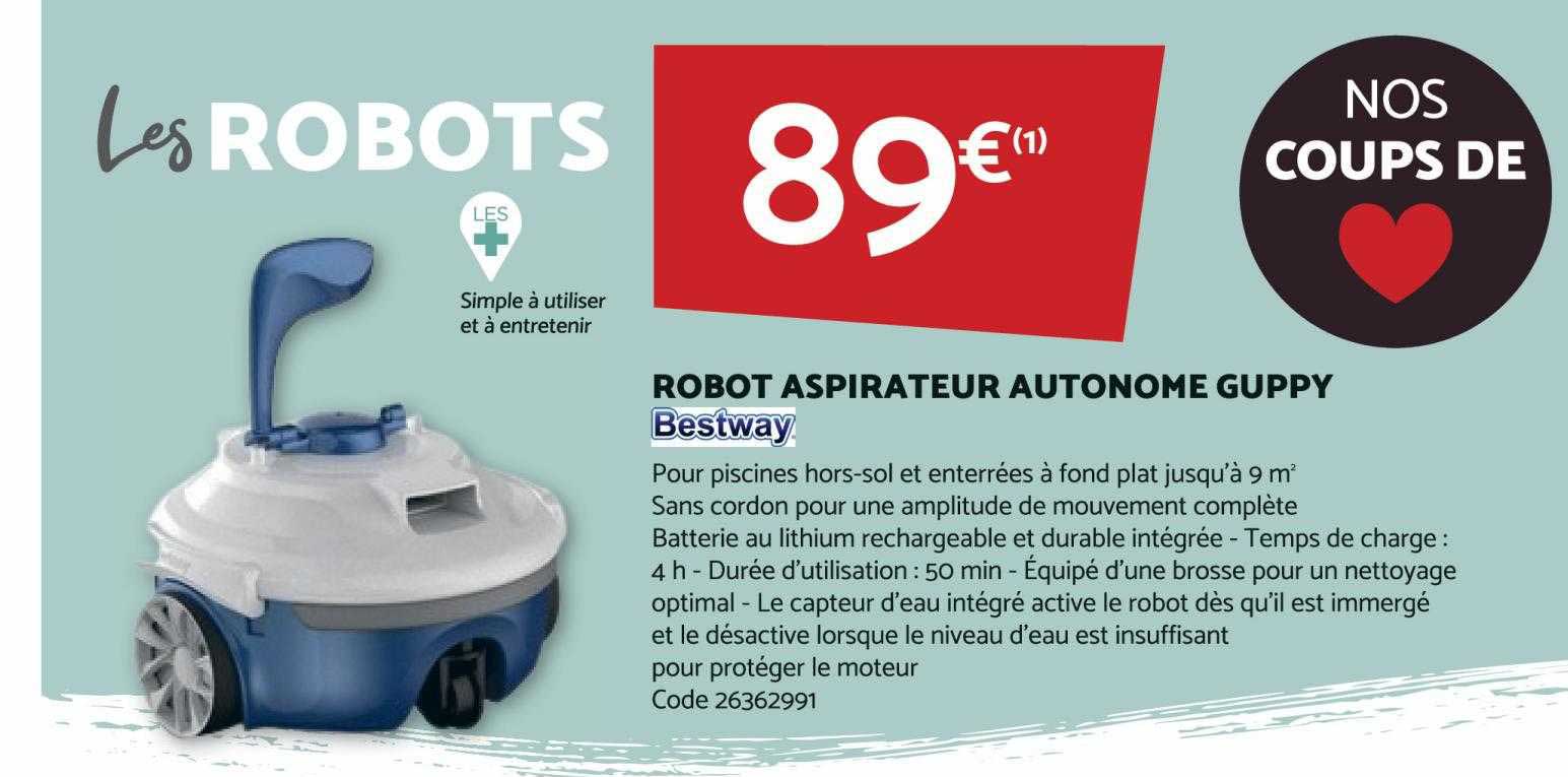 robot aspirateur autonome guppy bestway