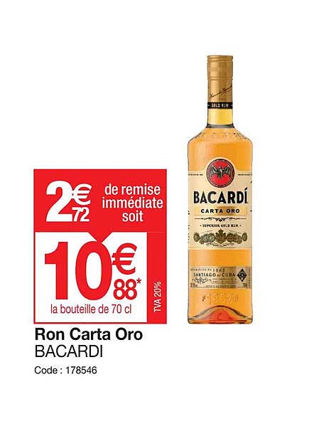 ron carta oro bacardi