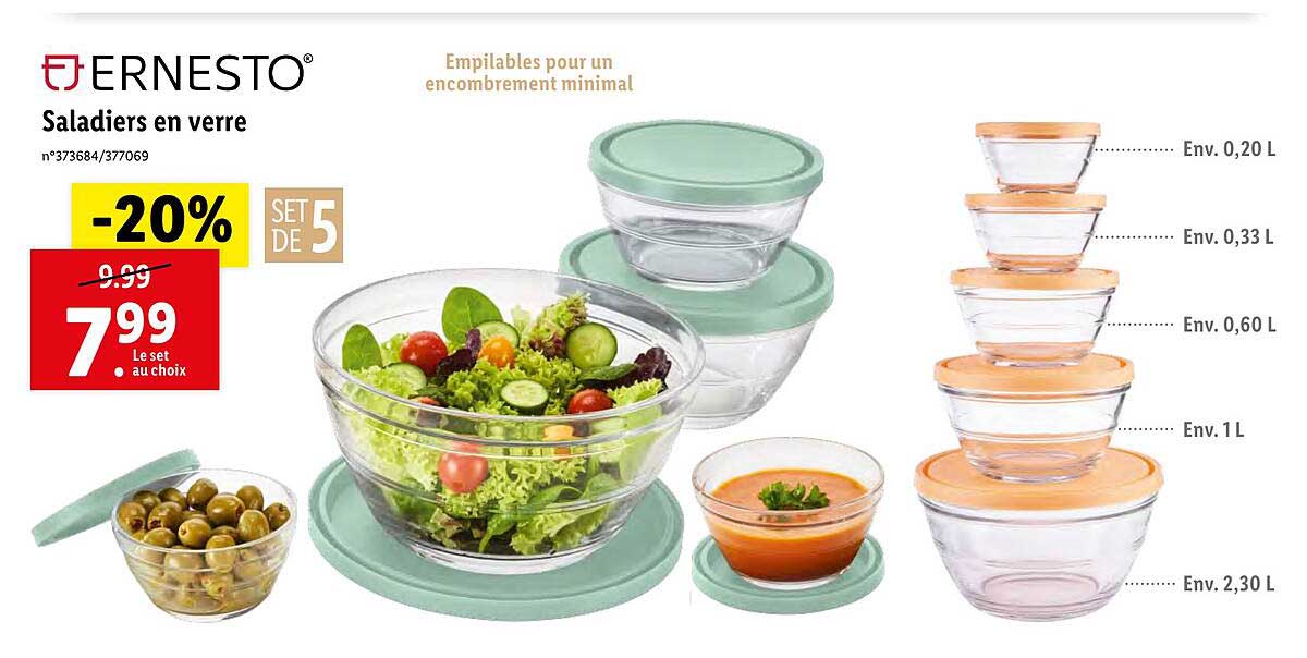 Saladiers En Verre Ernesto