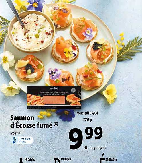 saumon d'écosse fumé deluxe