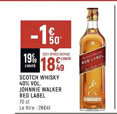 scotch whisky 40% vol. johnnie walker red label
