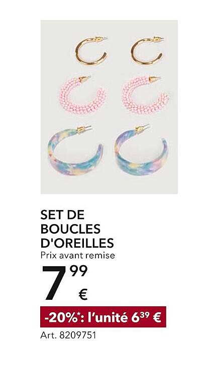 set de boucles d'oreilles