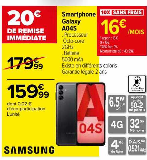 Smartphone Samsung Galaxy A04s