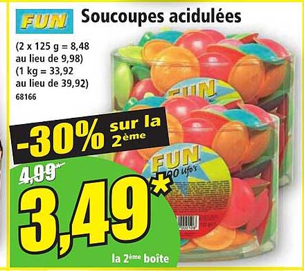soucoupes acidulées fun
