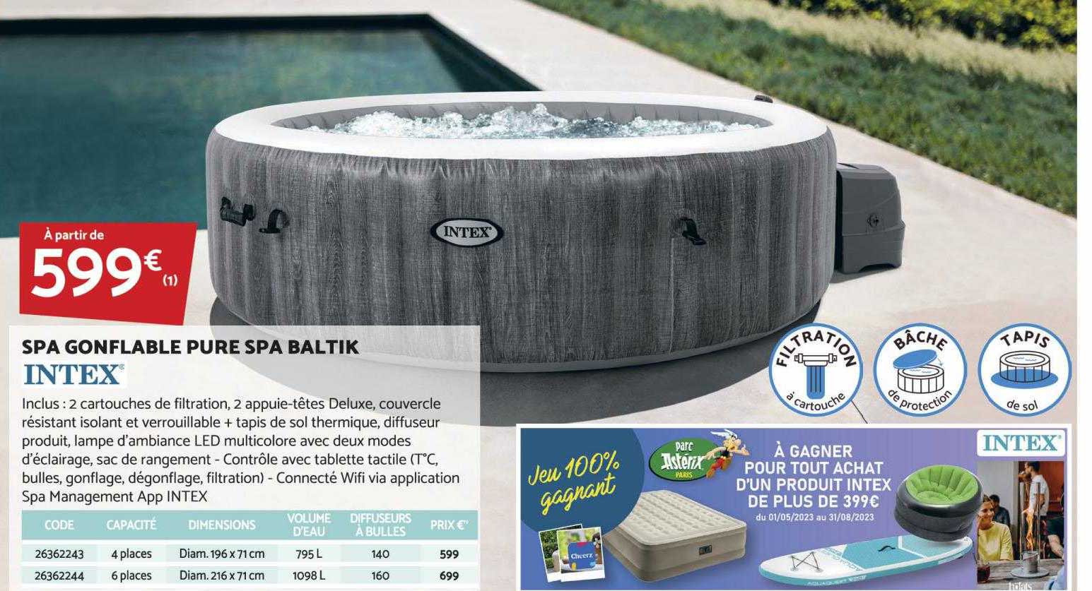 spa gonflable pure spa baltik intex