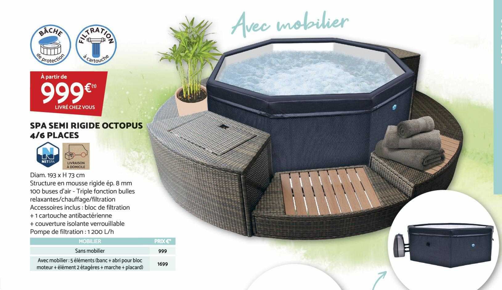 spa semi rigide octopus 4-5 places