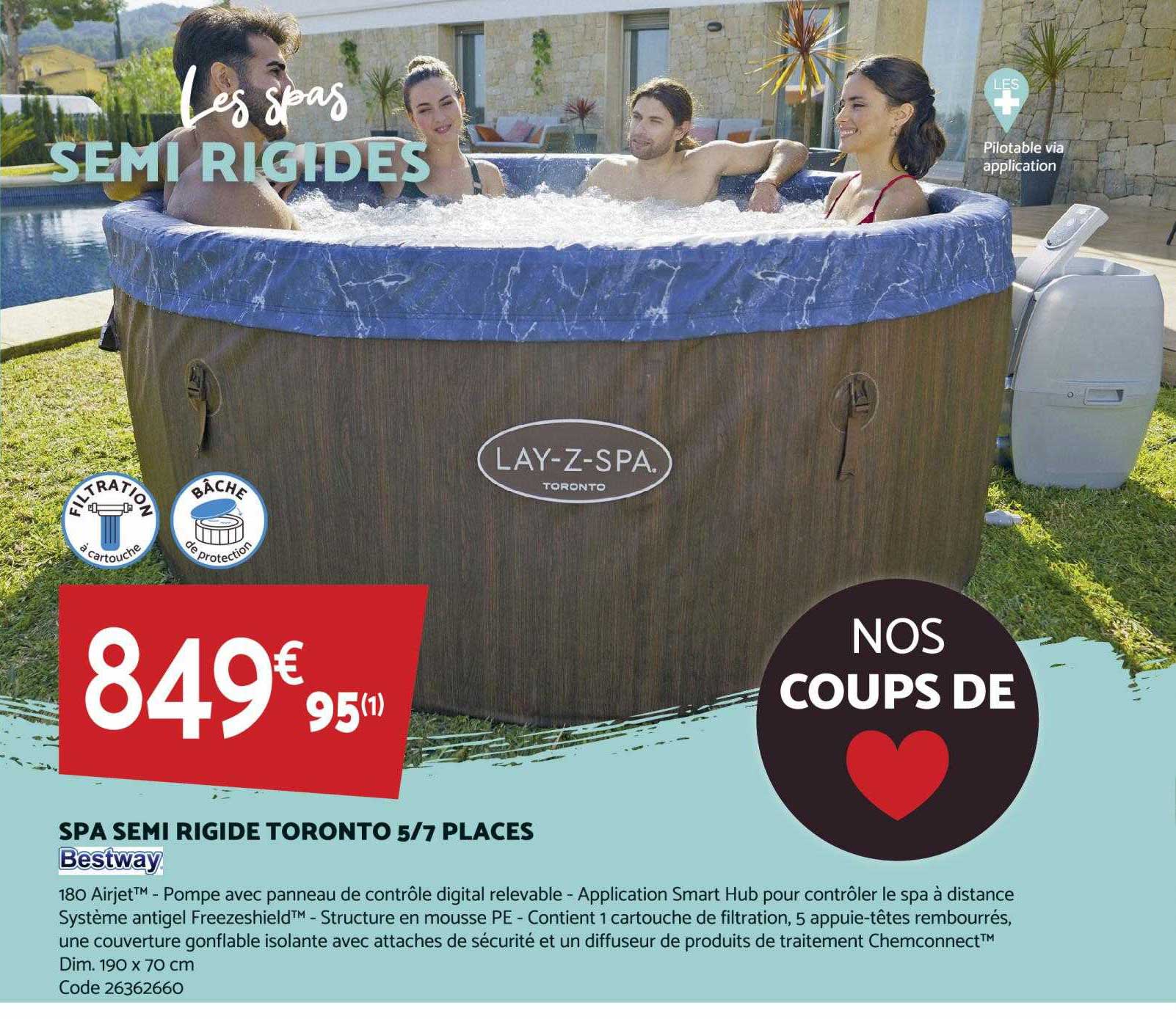 spa semi rigide toronto 5-7 places bestway