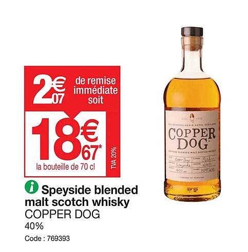 Speyside Blended Malt Scotch Whisky Copper Dog