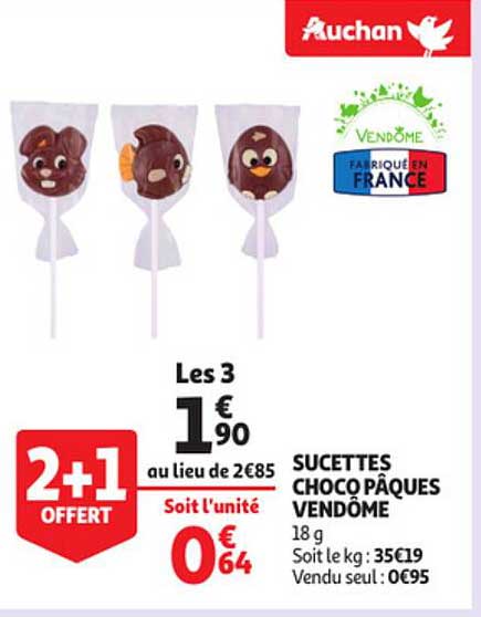 sucettes choco pâques vendôme